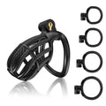 Male Chastity Device Cock Cage - UTIMI Large Plastic Chastity Cage for Man Penis Exercise 3D Printed Black Bondage Gear Lightwei