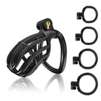 Male Chastity Device Cock Cage - UTIMI Large Plastic Chastity Cage for Man Penis Exercise 3D Printed Black Bondage Gear Lightwei