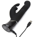 Fifty Shades Of Grey Greedy Girl Thrusting Rabbit Vibrator - 4.5 Inch Silicone Thrusting Vibrator For Women - Dual Stimulation A