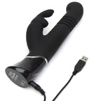 Fifty Shades Of Grey Greedy Girl Thrusting Rabbit Vibrator - 4.5 Inch Silicone Thrusting Vibrator For Women - Dual Stimulation A