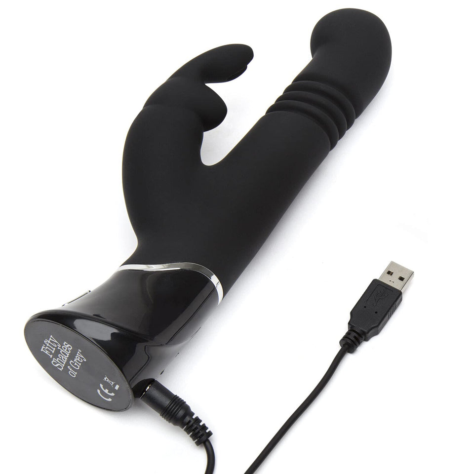 Fifty Shades Of Grey Greedy Girl Rechargeable Slimline Rabbit Vibrator