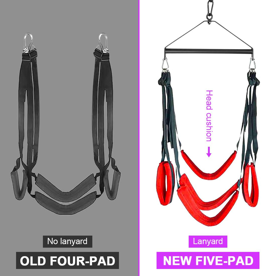 Sex Swing Swing Sex Bondage Restraints Indoor Ceiling Swing with Steel Triangle and Spring Support 400 lbs for Couples Adult Sex