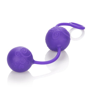 Calexotics Posh Silicone Aoa Balls - Ben Wa Kegel Weights - Pelvic Floor Exercise - Adult Sex Toys - Purple
