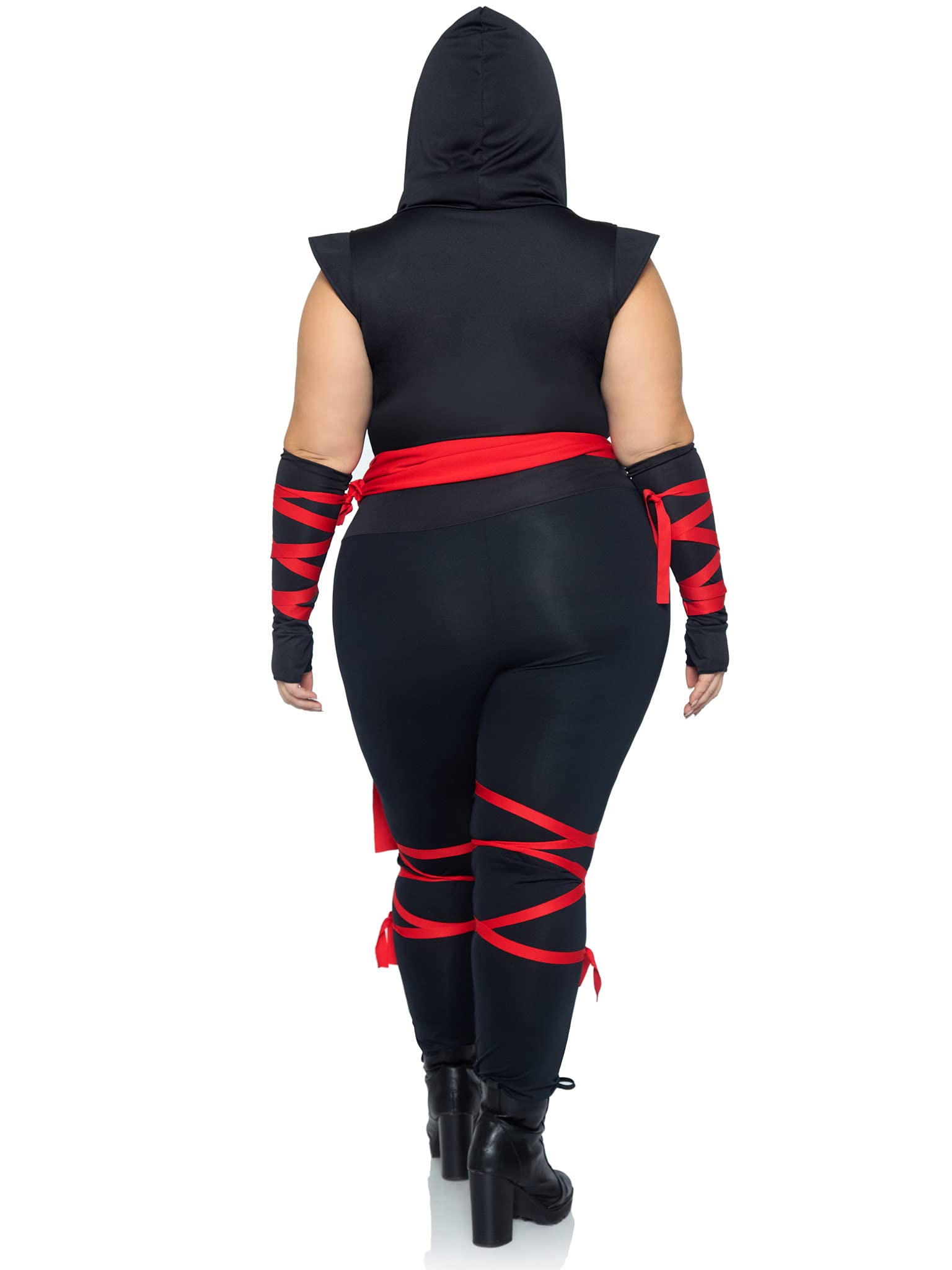 4 Pc Deadly Ninja, Includes De - 1X-2X / Black/Red