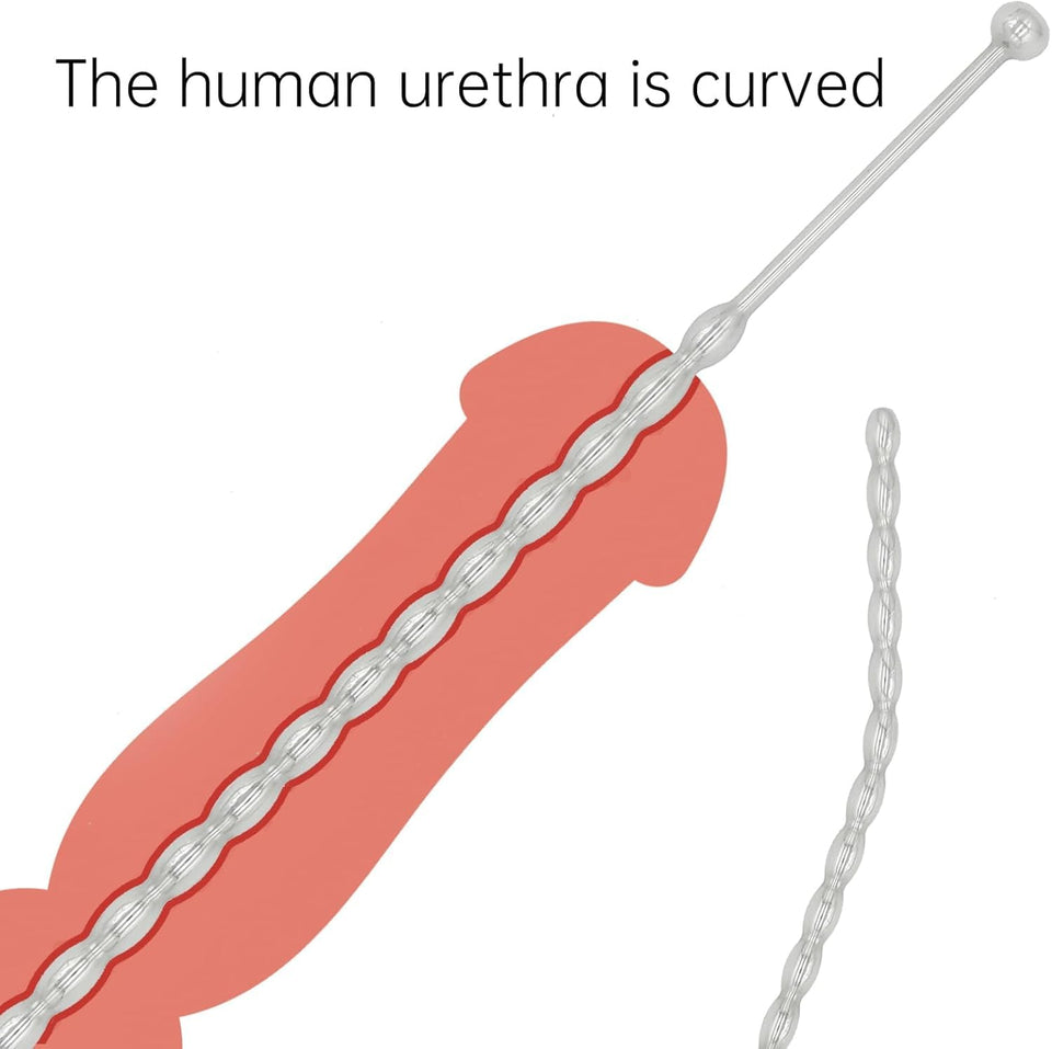Urethral Sounds Beads Plug, Sex Toy of Penis Plug Urinary Dilator Urethral Stimulation Masturbation Rod for Men (S)