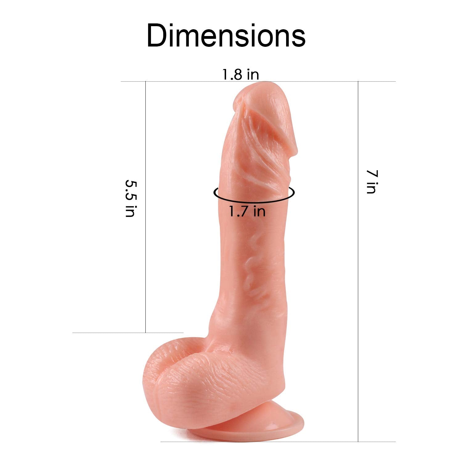 Topco Sales Star Performers Series Soap Star Dildo Waterproof, Flesh, 7 Inch