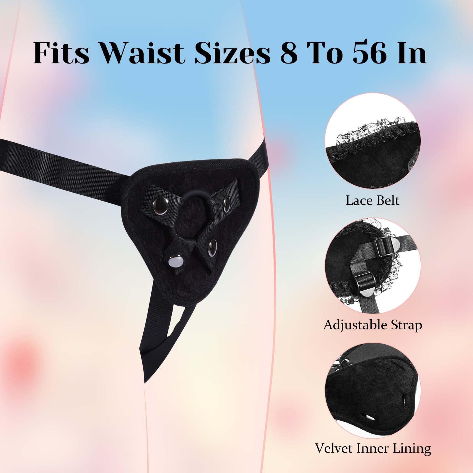 Strap On Dildo Realistic Sex Toys: Wearable Strap On Anal Dildo with Adjustable Removable Lace Harness, Realistic Sex Silicone D