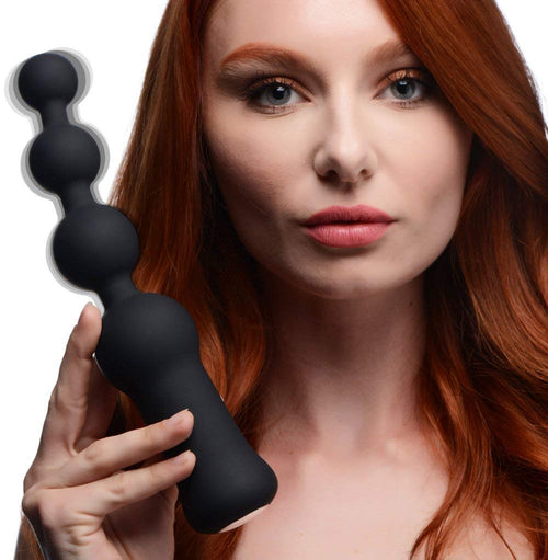 (D) Master Series Deluxe Voodo Beads 10X Anal Beads Vibrator
