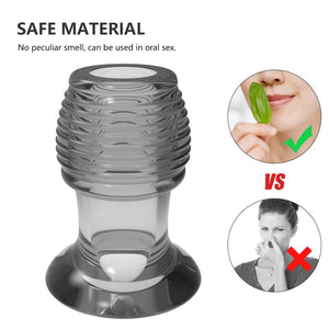 3 Piece Threaded Anal Plug for Women Adult Sex Toy for Couples Hollow Anal Toy with Lid Anal Stimulator for Women and Men Transp