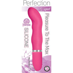 Nasstoys Perfection G-Spot 10 Function Silicone Waterproof Vibrator, Pink, 6 Inch