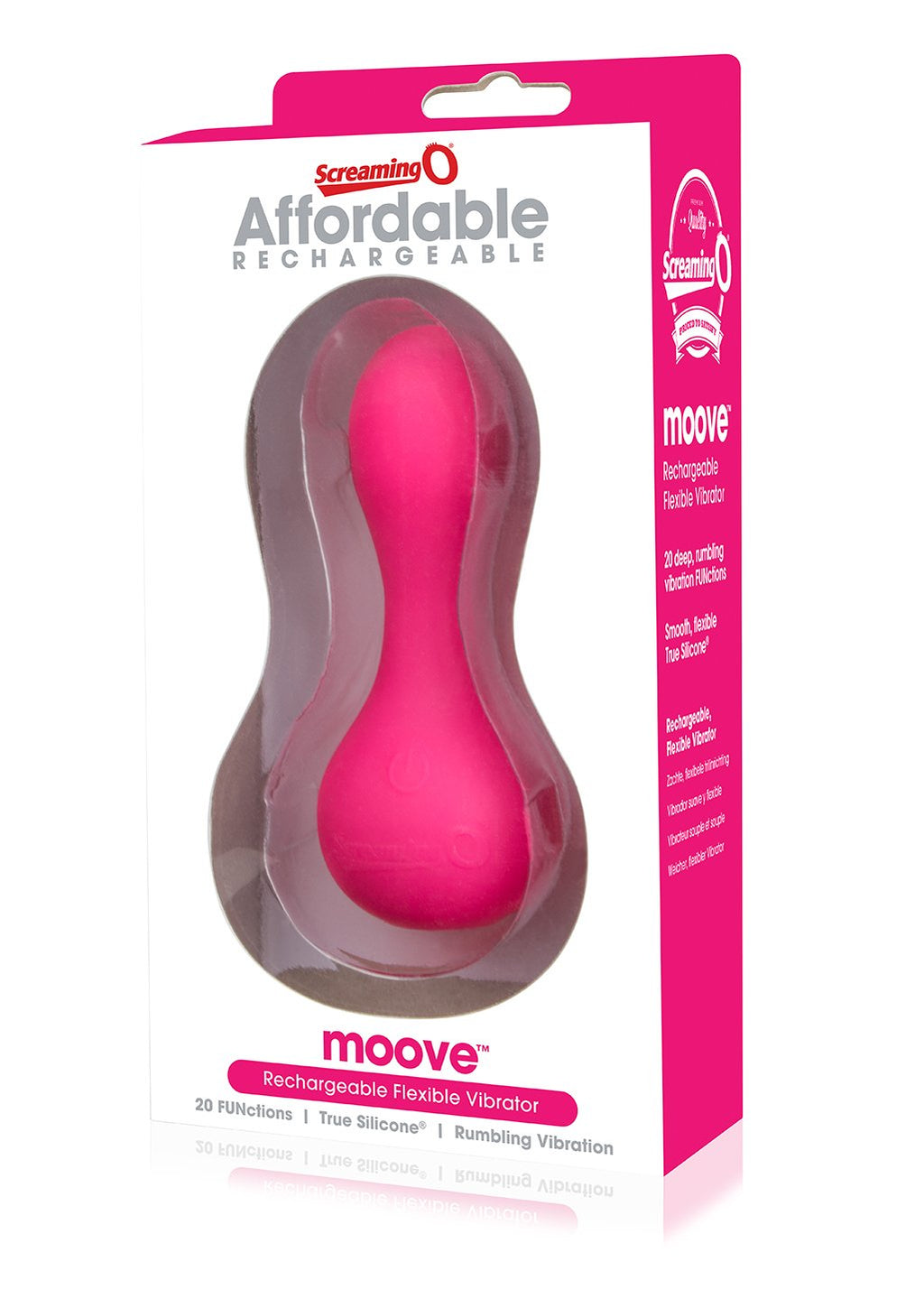 Screaming O Affordable Rechargeable Moove Vibe, Pink