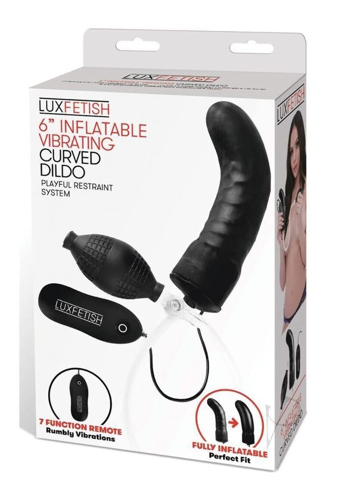 (Wd) 6In Inflatable Vibrating Curved Dildo
