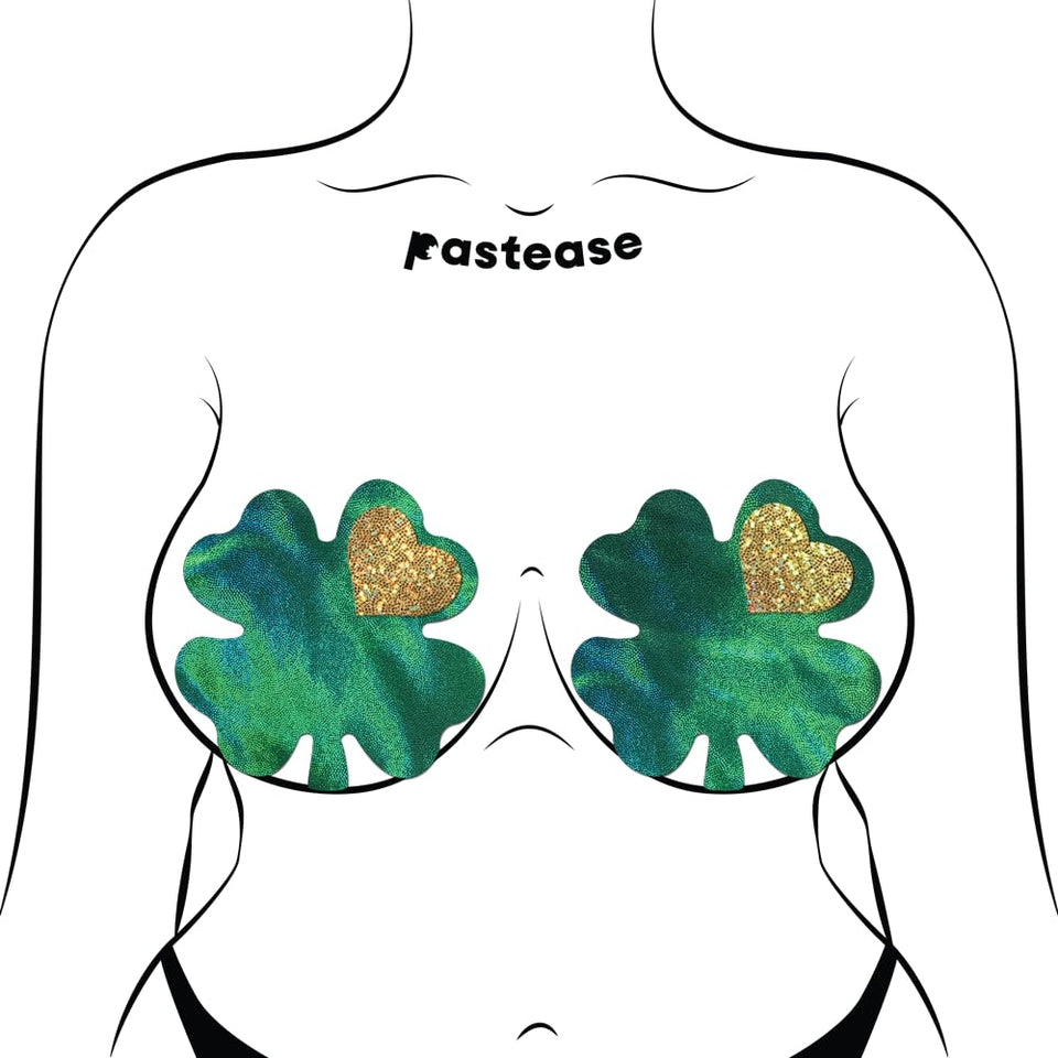 Pastease Holographic Green Clover Full Coverage