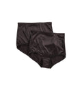 Bali womens Jacquard Mesh Tummy Panel Firm Control 2-pack Fajas Dfx710 shapewear briefs, Black/Black, 3X-Large US