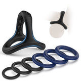 Silicone Penis Rings Set with 7 Different Sizes Cock Rings for Erection Enhancing, Long Lasting Stronger Men Sex Toy, Strechy Ad