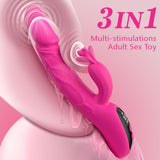 Thrusting Dildo Vibrator Sex Toys for Women, Sikelob Sex Toy Dildos G Spot Vibrator with 9 Thrust 9 Vibration Modes, Silicone Ra