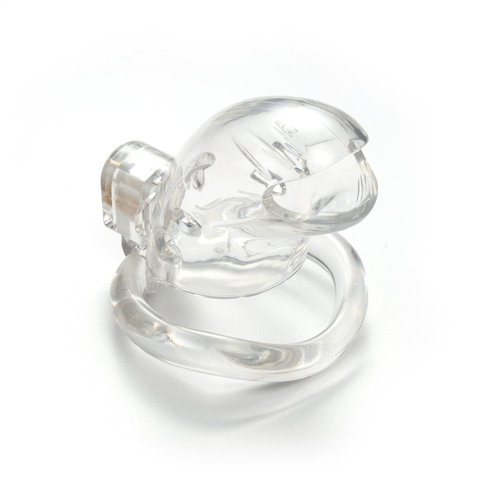 Male Chastity Device Cock Cage - Lock Love Average Size Chastity Cage with 3 Active Rings & Keys Adult Sex Toy for Men PC Plasti