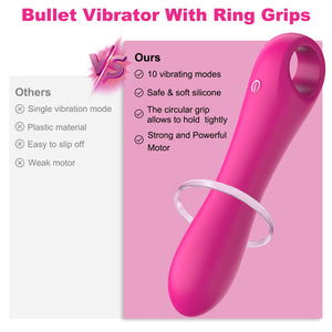 Adult Toys G Spot Dildo Vibrator - NSBAN Mini Vibrating Dildos with 10 Powerful Vibrations Modes, Anal Clitoris Finger Vibrators