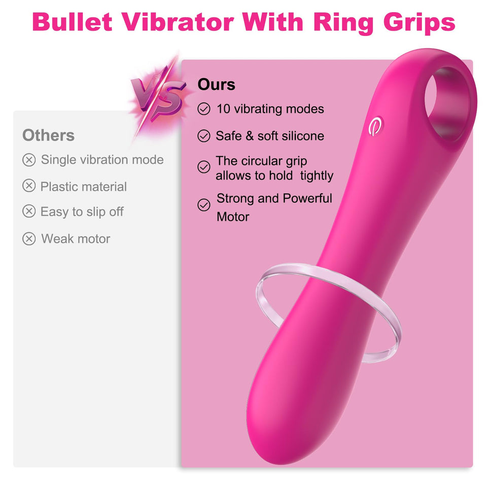 Adult Toys G Spot Dildo Vibrator - NSBAN Mini Vibrating Dildos with 10 Powerful Vibrations Modes, Anal Clitoris Finger Vibrators