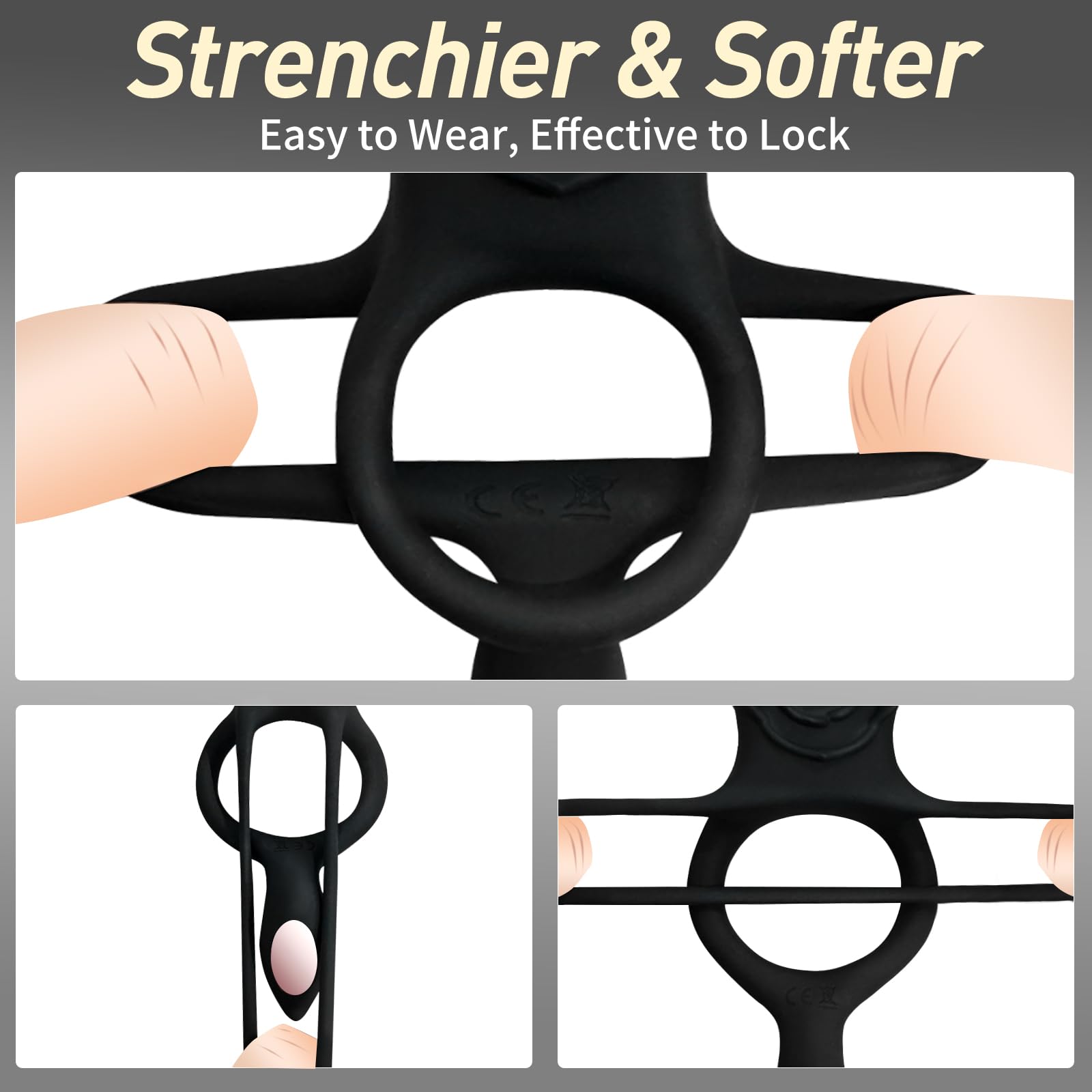 Szleomay Vibrating Cock Ring for Couples,Penis Ring with 9 Modes Male Vibrator Sex Toy with APP Control Perineum,Nipple,Rose Cli
