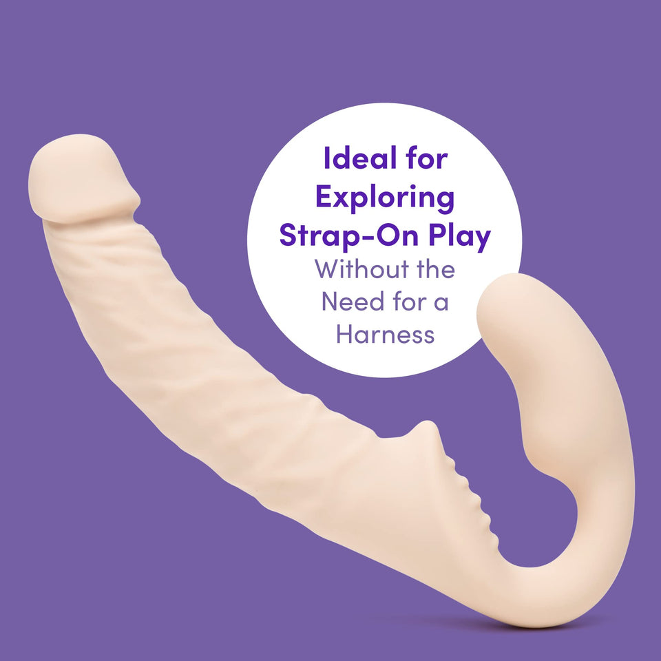 Lovehoney Lifelike Lover Luxe Strapless Strap On Dildo - Adjustable 9 Inch Realistic Dildo for Women - Smooth Soft to Touch Sili