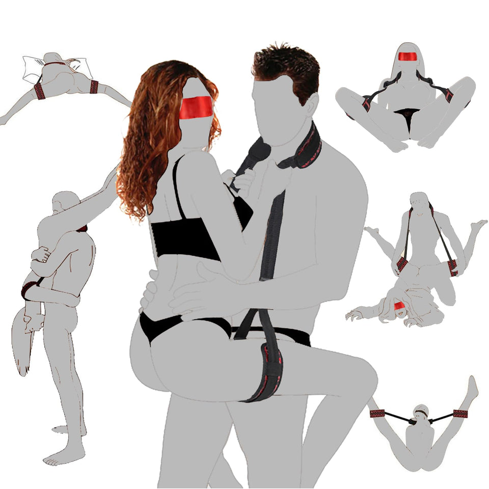 Sex Toys Bondage BDSM Kit, Thigh Sling Adjustable Sex Straps, Sex Bondage Legs Restraints, Bed Restraints Set with Thigh Restrai