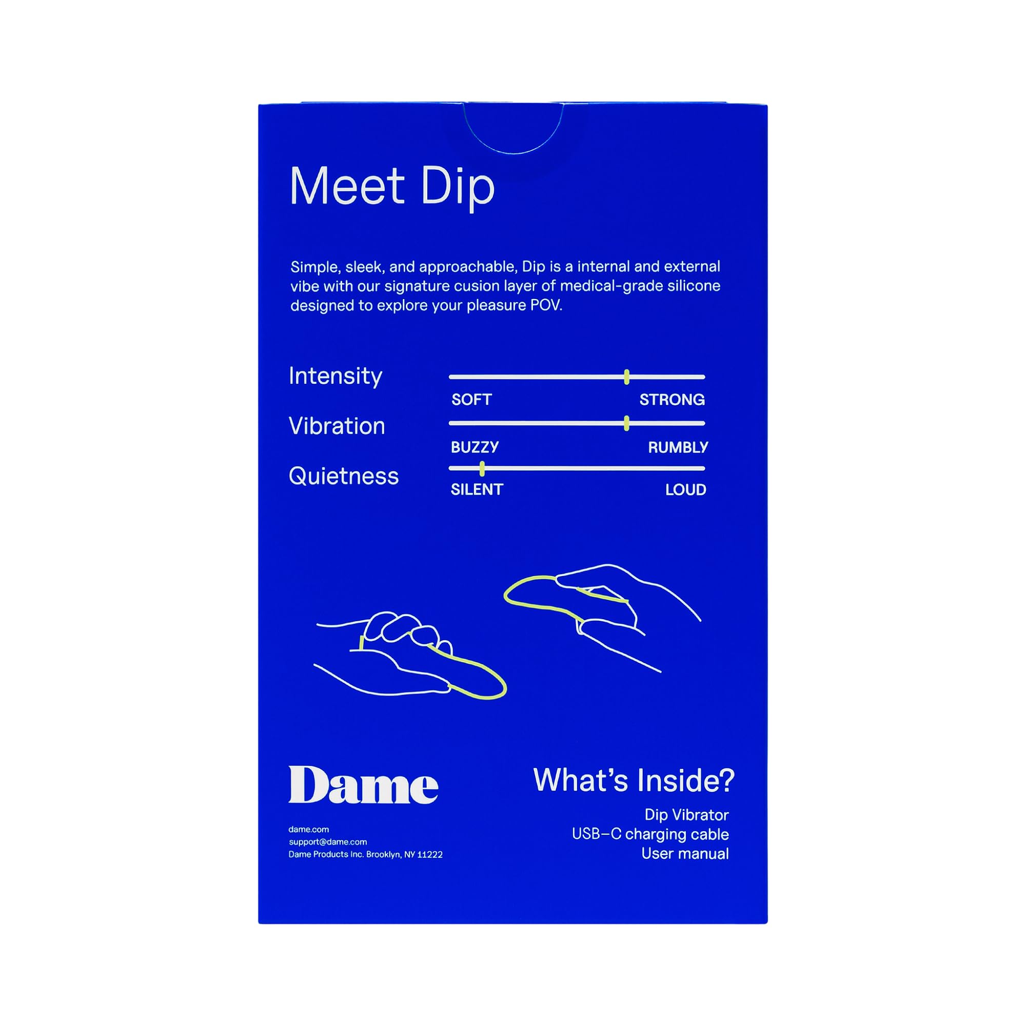 Dame Dip 2.0 Classic Vibrator Plum