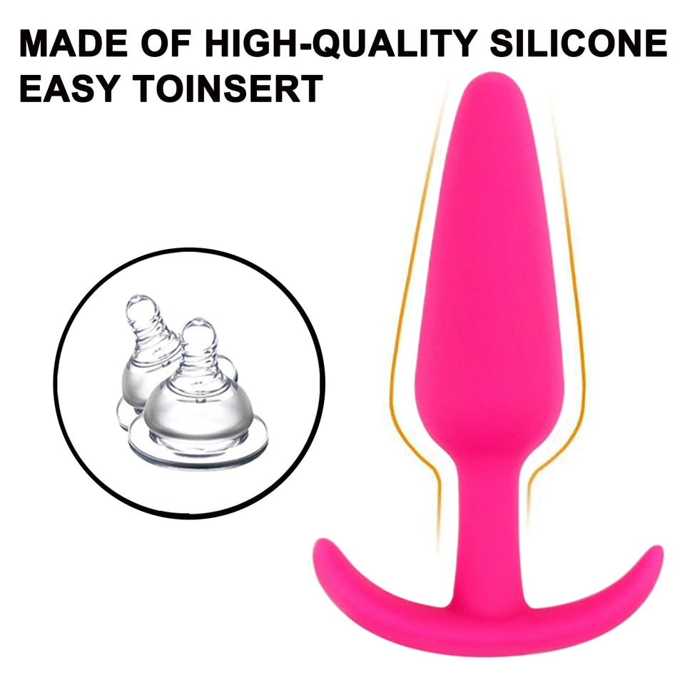 Anal Butt Plug for Comfortable Long-Term Wear 3Pcs Silicone Sex Toys with Flared Base Anal Butt Trainer Kit for Beginners Advanc