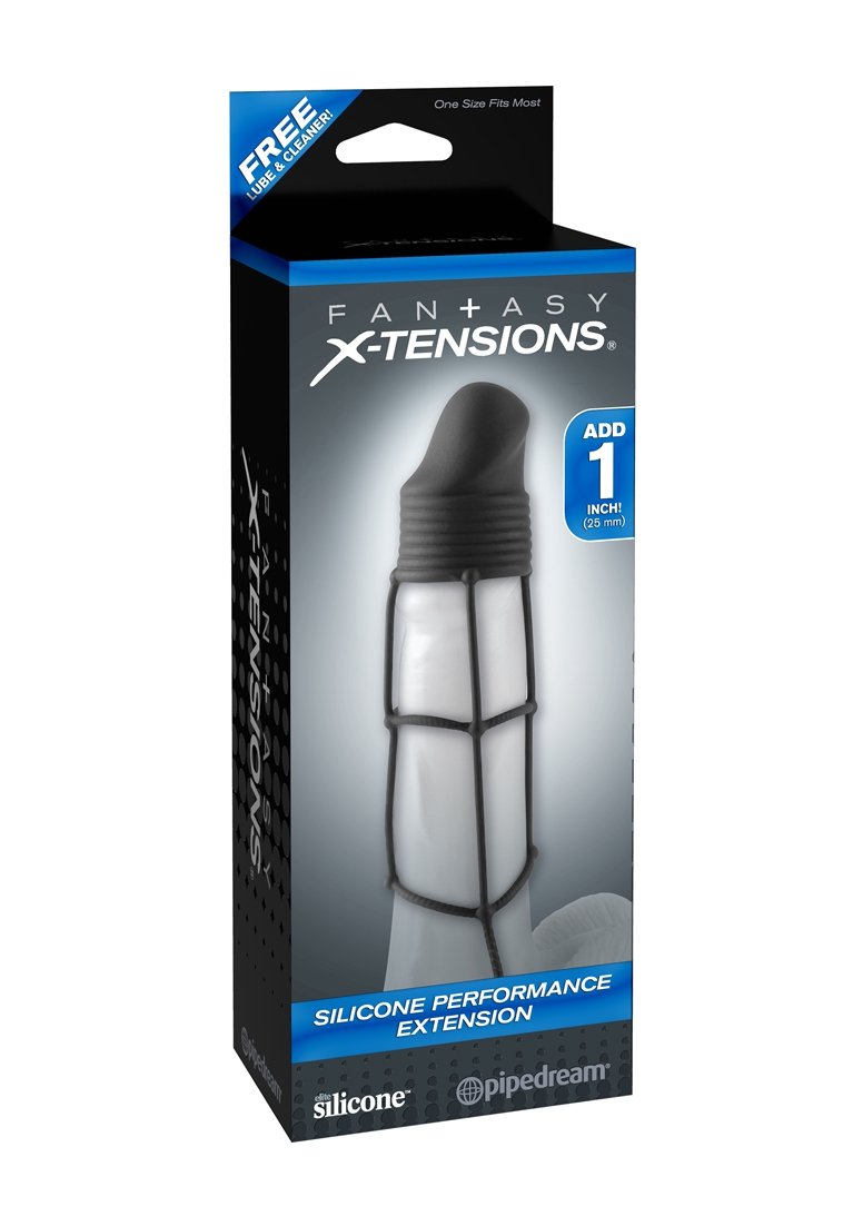 Pipedream Fantasy X-Tensions Silicone Performance Extension, Black