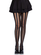 Sheer Pantyhose With Opaque Ve
