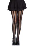 Sheer Pantyhose With Opaque Ve