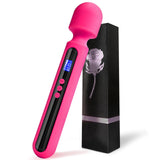 Abmotiy Vibrator Wand, 12 inch Powerful Vibrating Massager Adult Toys with Display 10 Patterns & 4 Speeds, G Spot Vibrator Men W