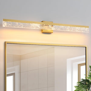 Aijiasi Bathroom Light Fixtures, 39 Inch Brushed Gold Bathroom Vanity Lights Over Mirror 28W Dimmable Led Modern Bathroom Vanity
