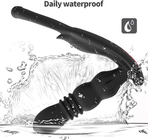 Thrusting Anal Vibrators with C-Ring Male Prostate Massager Adult Toy 10 Vibrating Modes Remote Control Anal Beads Butt Plug Dil