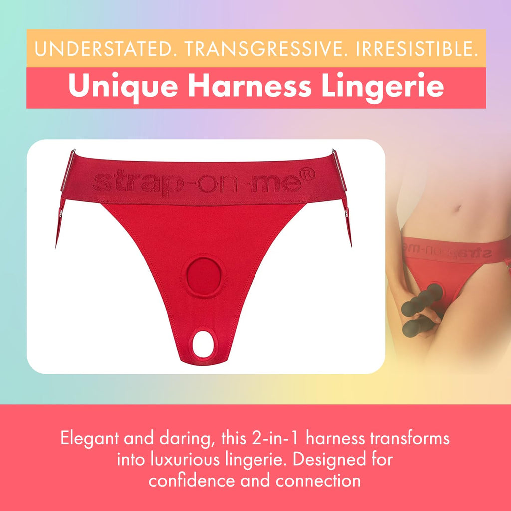 Strap On Me Harness Lingerie Unique-Red One Size