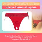 Strap On Me Harness Lingerie Unique-Red One Size