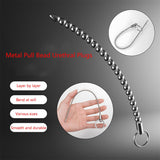 Crysore Urethra Stretcher Pull Bead with Handle Penis Plug Metal in Several Sizes Adult Sex Toys - Catheters & Sounds for Men Pr