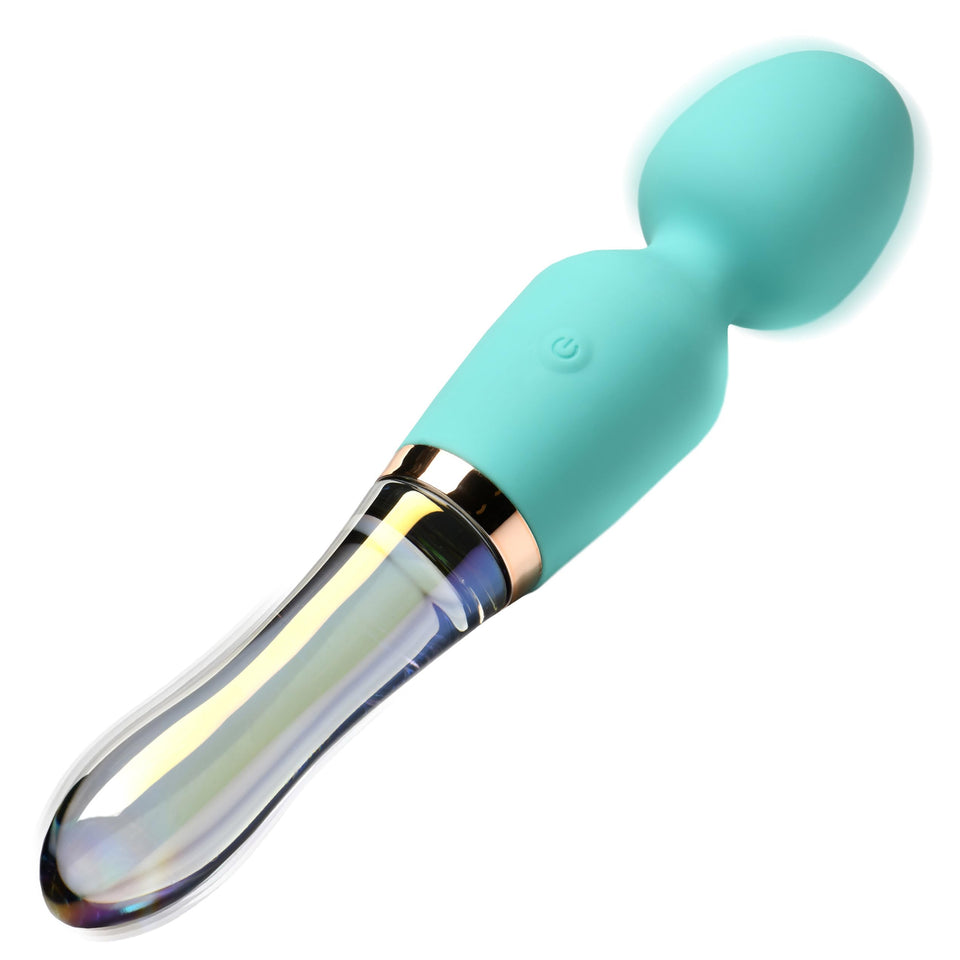 Prisms Vibra-Glass 10X Turquoise Glass Wand Dual End