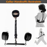 Spreader Bar Sex Toys Furniture BDSM Bondage Collar Restraints with Handcuffs Ankle Cuffs for Couples Expandable 23-36inch