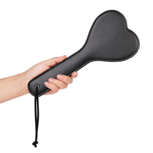 VENESUN SM Spanking Sexual Wide Paddle, 11.2inch Faux Leather Heart Sex Toys for BDSM Cosplay