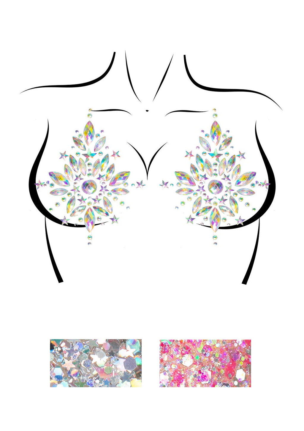 Cambria Adhesive Jewel Nipple - O/S / Clear