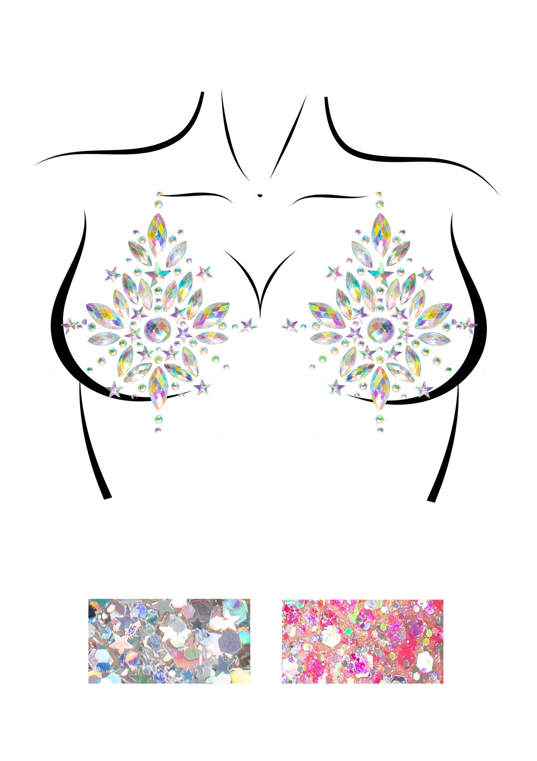 Cambria Adhesive Jewel Nipple - O/S / Clear