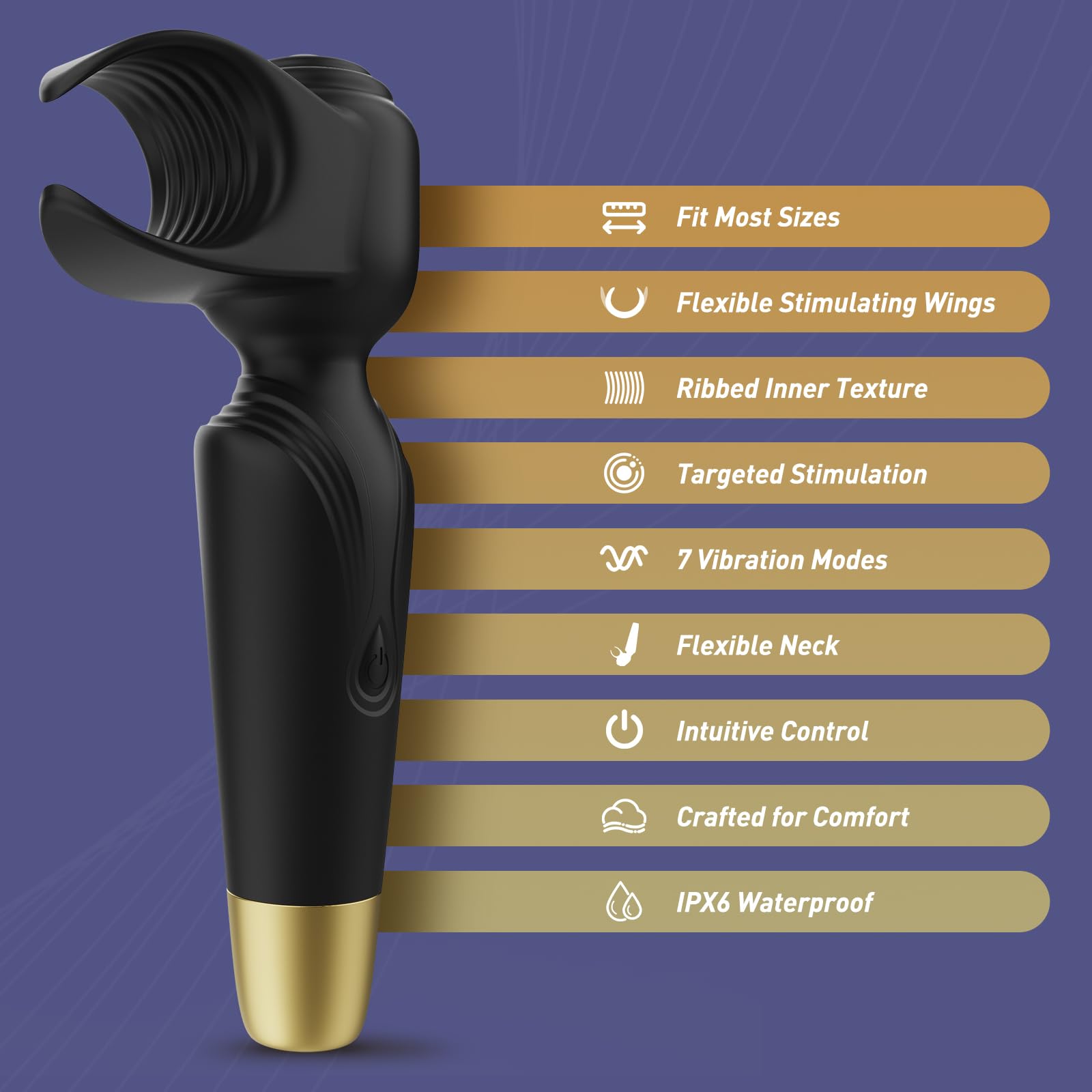 Tracy's Dog Sex Toys for Men and Couple, Powerful Penis Vibrator Male Masturbator Adult Toys, 2 in 1 Male Sex Toy Stroker for Gl