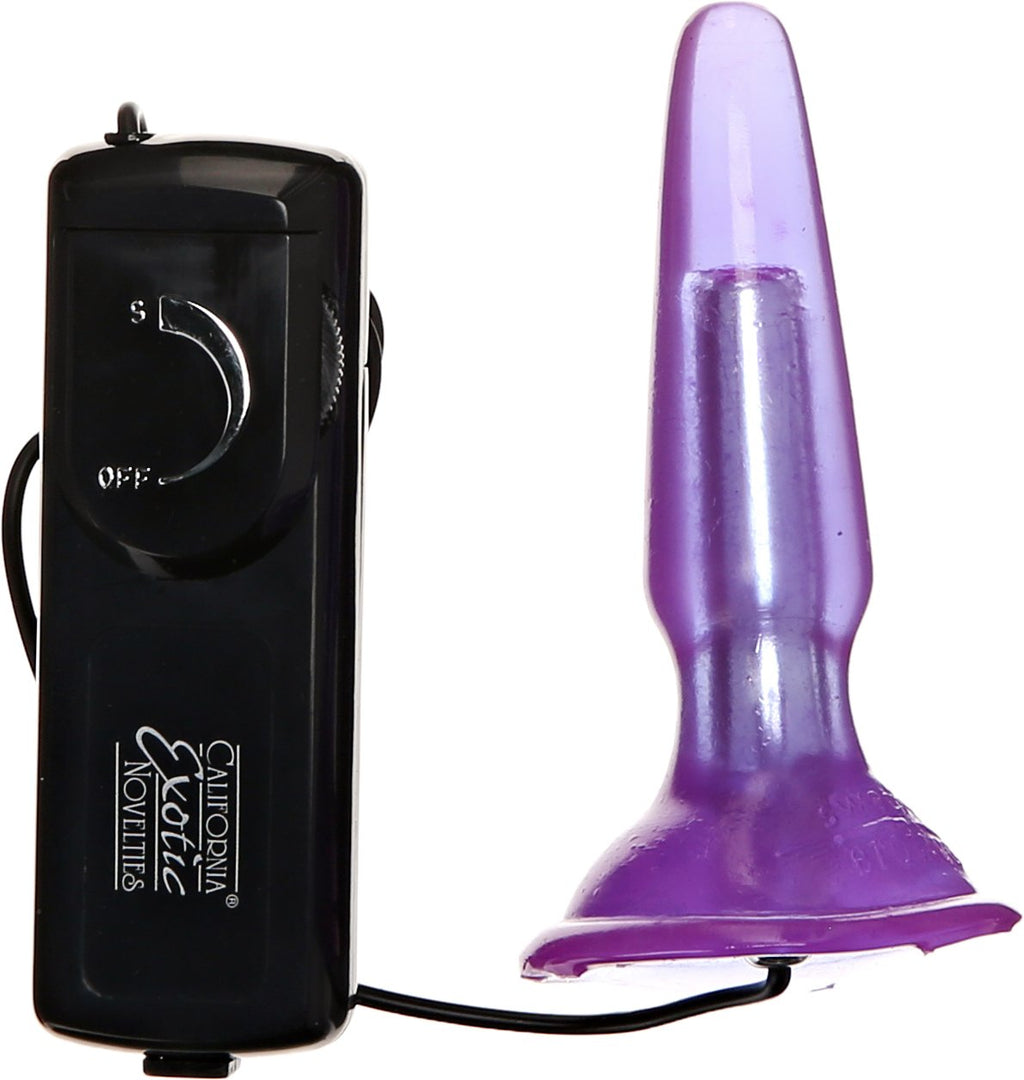 California Exotics Tush Teaser Jelly Butt Plug With Micro Bullet, Purple