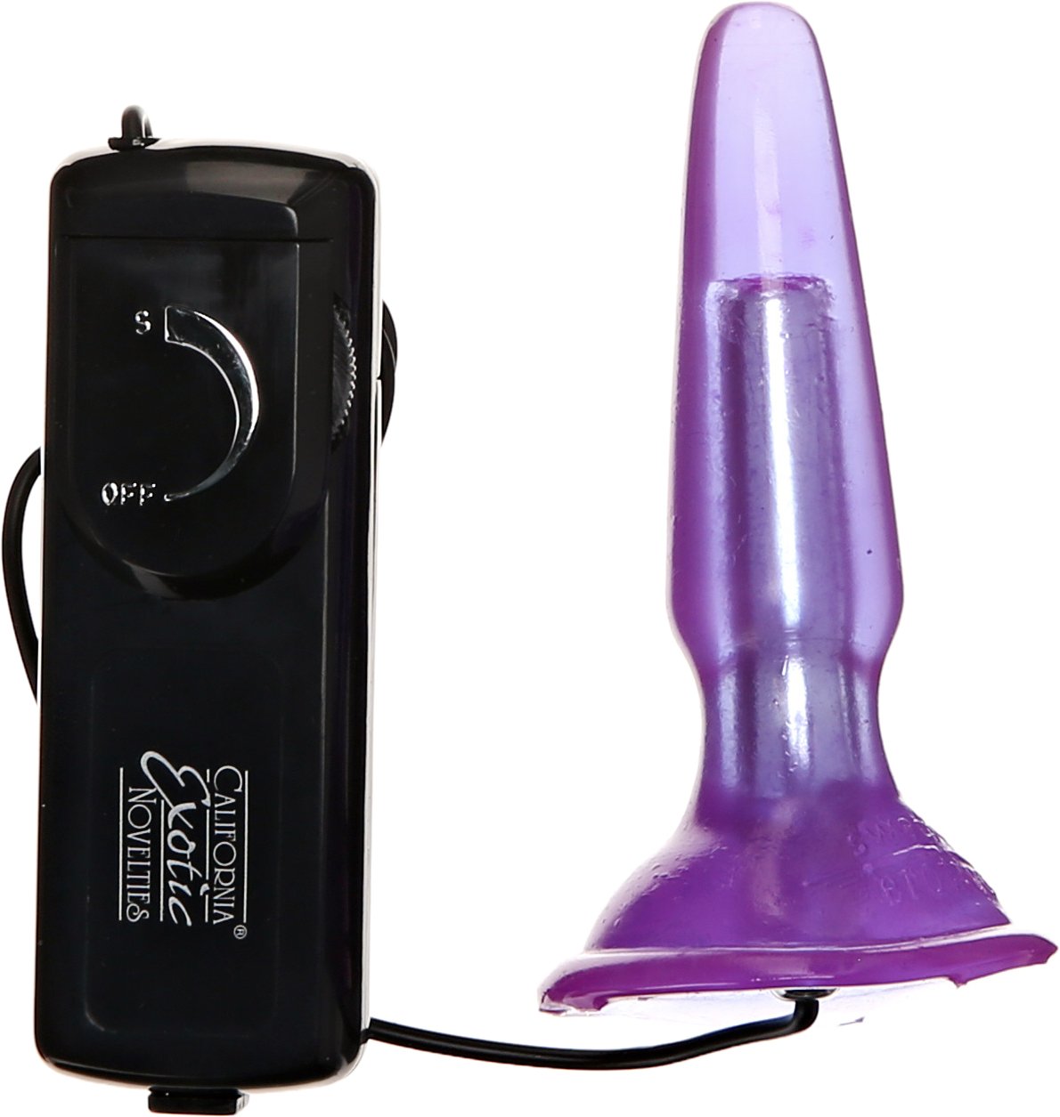 California Exotics Tush Teaser Jelly Butt Plug With Micro Bullet, Purple