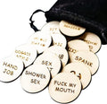 QIAOO 20Pcs Date Night Activity Tokens, Valentines Ideas Gifts for Couples, Funny Wooden Couples Date Night Activity Token, Roma
