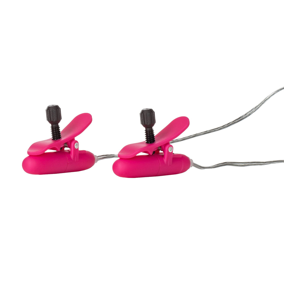 California Exotic Novelties Nipple Play Vibrating Heated Nipple Teasers, Pink