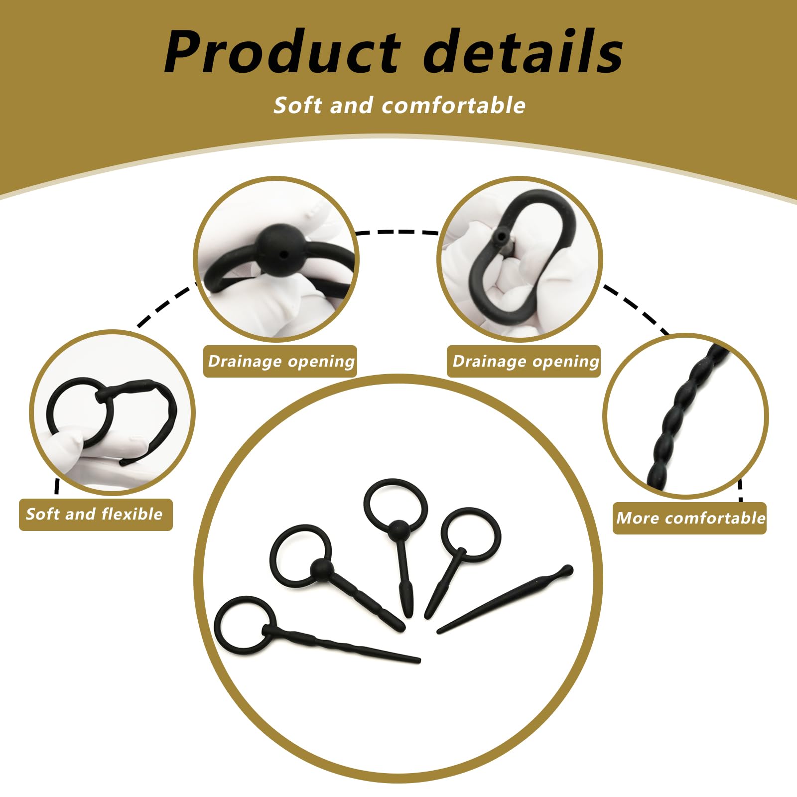 Sex Toys - catheters & Sounds 8 Pcs Penis Plug Set Male Silicone Dilator Urethal Rod Urethral Obstruction Cock Expansion Plugs M