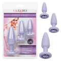 CalExotics First Time Crystal Booty Kit Anal Butt Plug Toy Set of 3 - Purple SE-0004-40-2