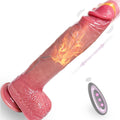 10 Inch Realistic Big Dildo Sex Toys, Large Lifelike Vibrating Dildos with Heating & 9 Vibrations 3 Thrusts for Anal G Spot Stim